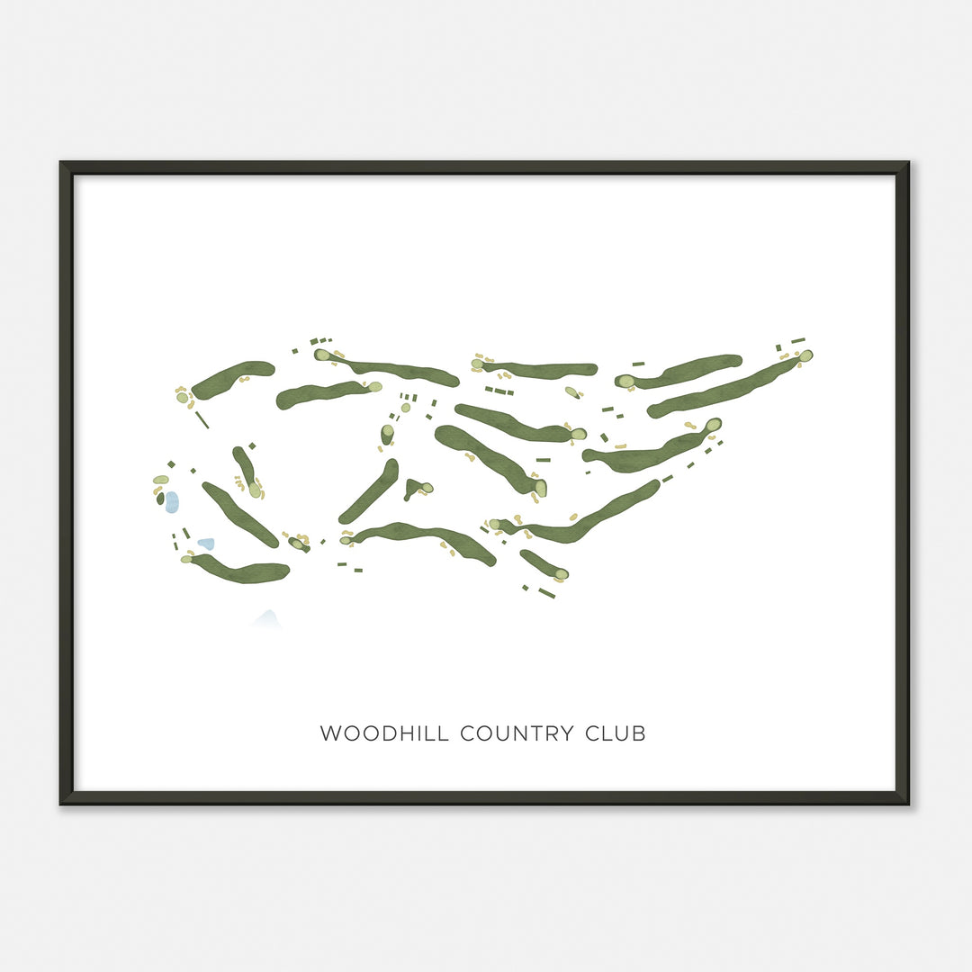 Print of Woodhill Country Club Modern Map