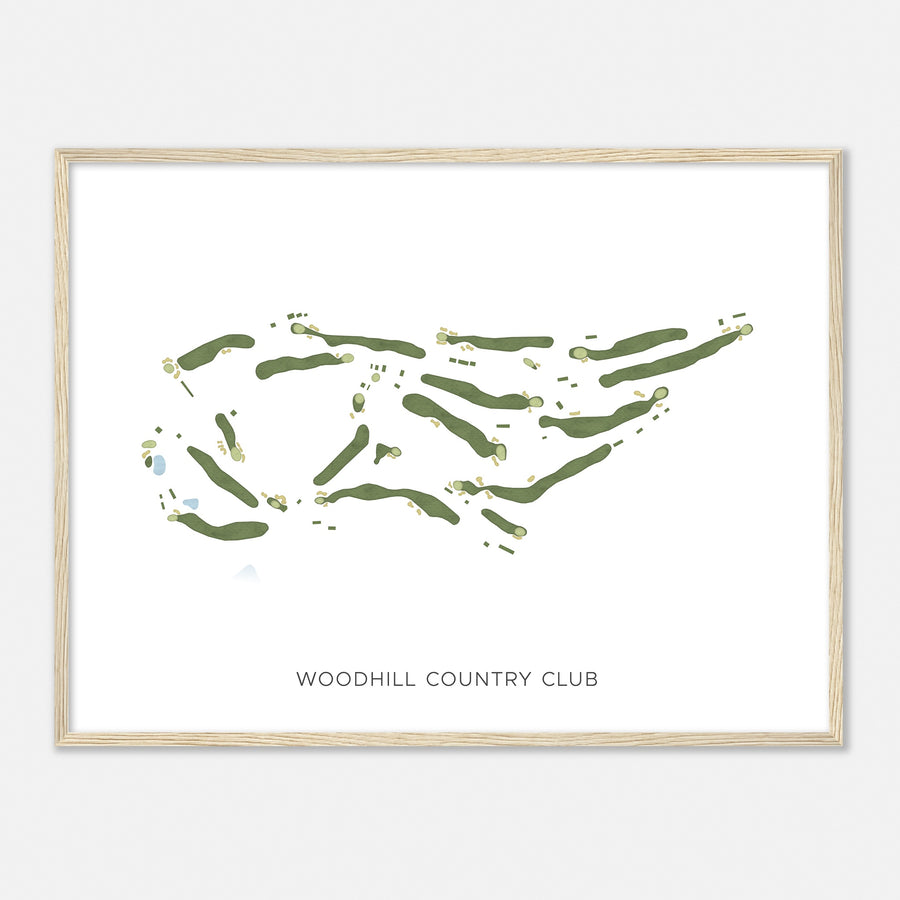 Print of Woodhill Country Club Modern Map