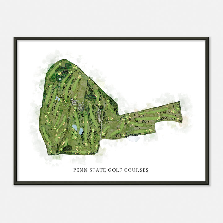 Print of Penn State Golf Courses Classic Map