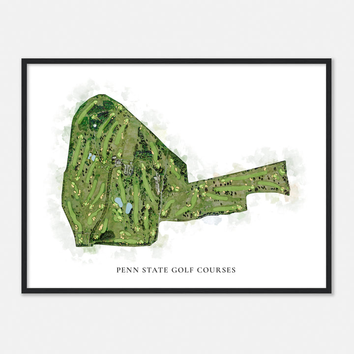 Print of Penn State Golf Courses Classic Map