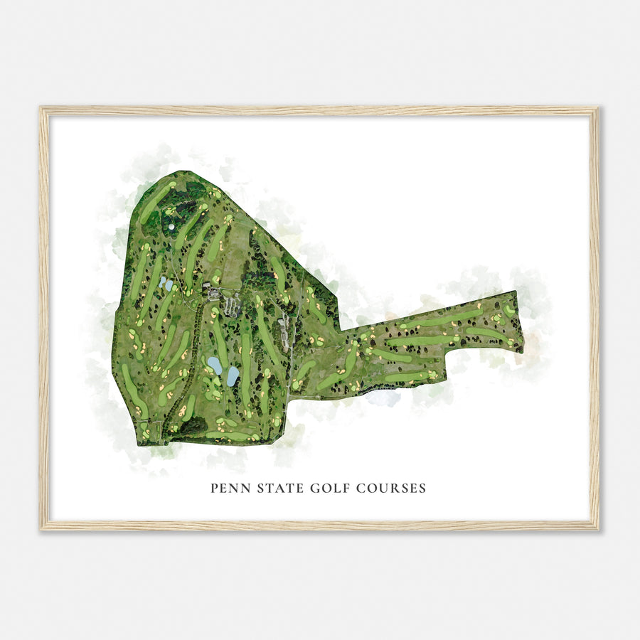 Print of Penn State Golf Courses Classic Map