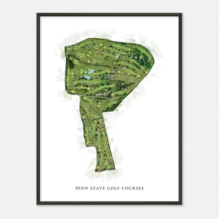 Print of Penn State Golf Courses Classic Map