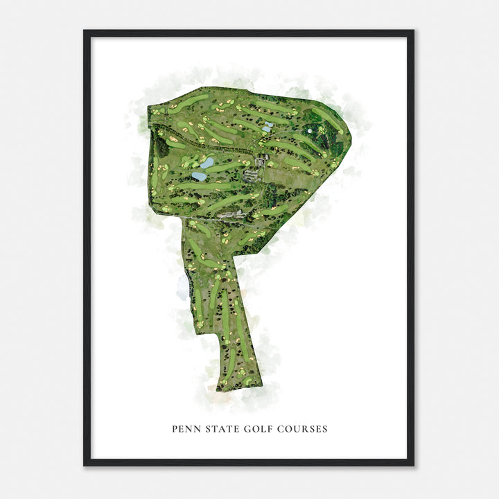 Print of Penn State Golf Courses Classic Map
