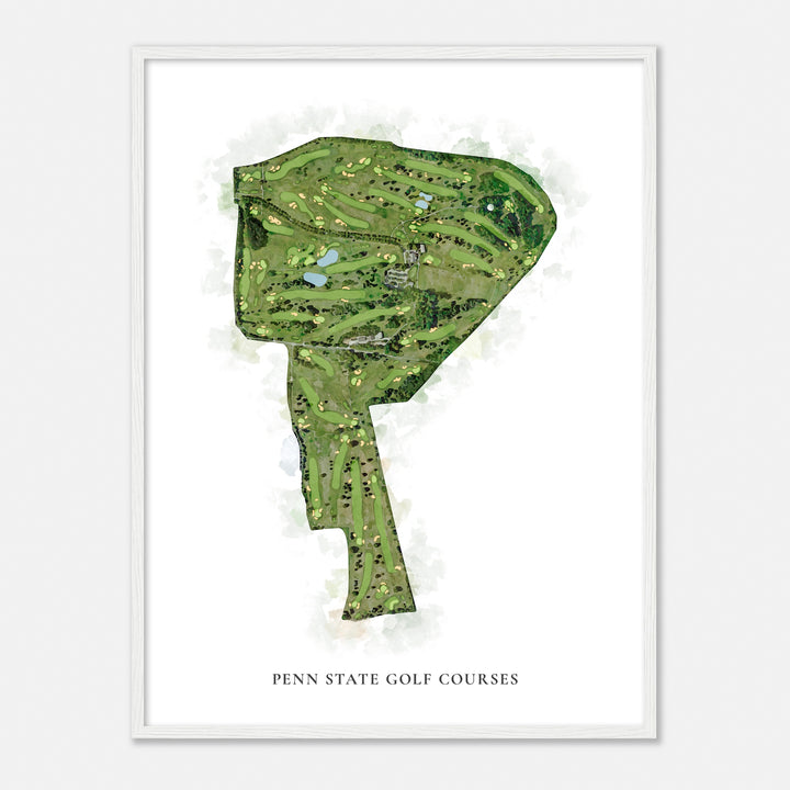 Print of Penn State Golf Courses Classic Map