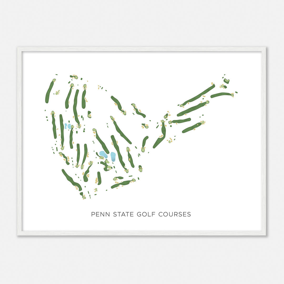 Print of Penn State Golf Courses Modern Map