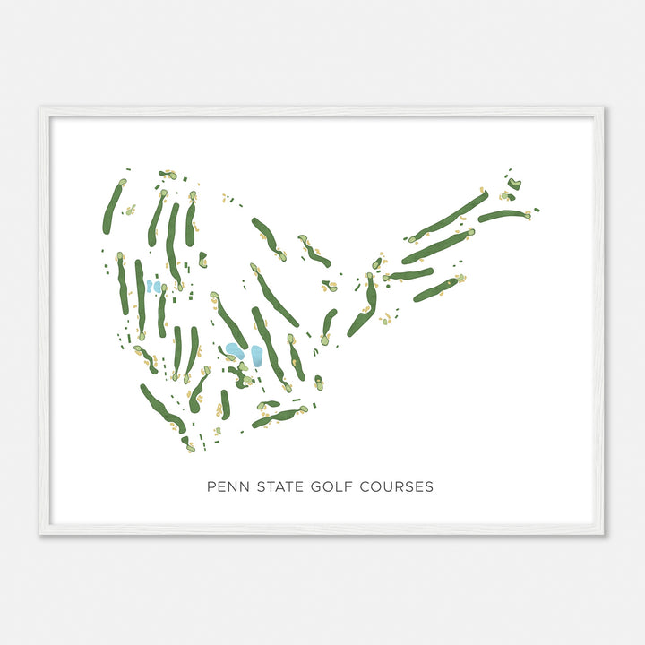 Print of Penn State Golf Courses Modern Map