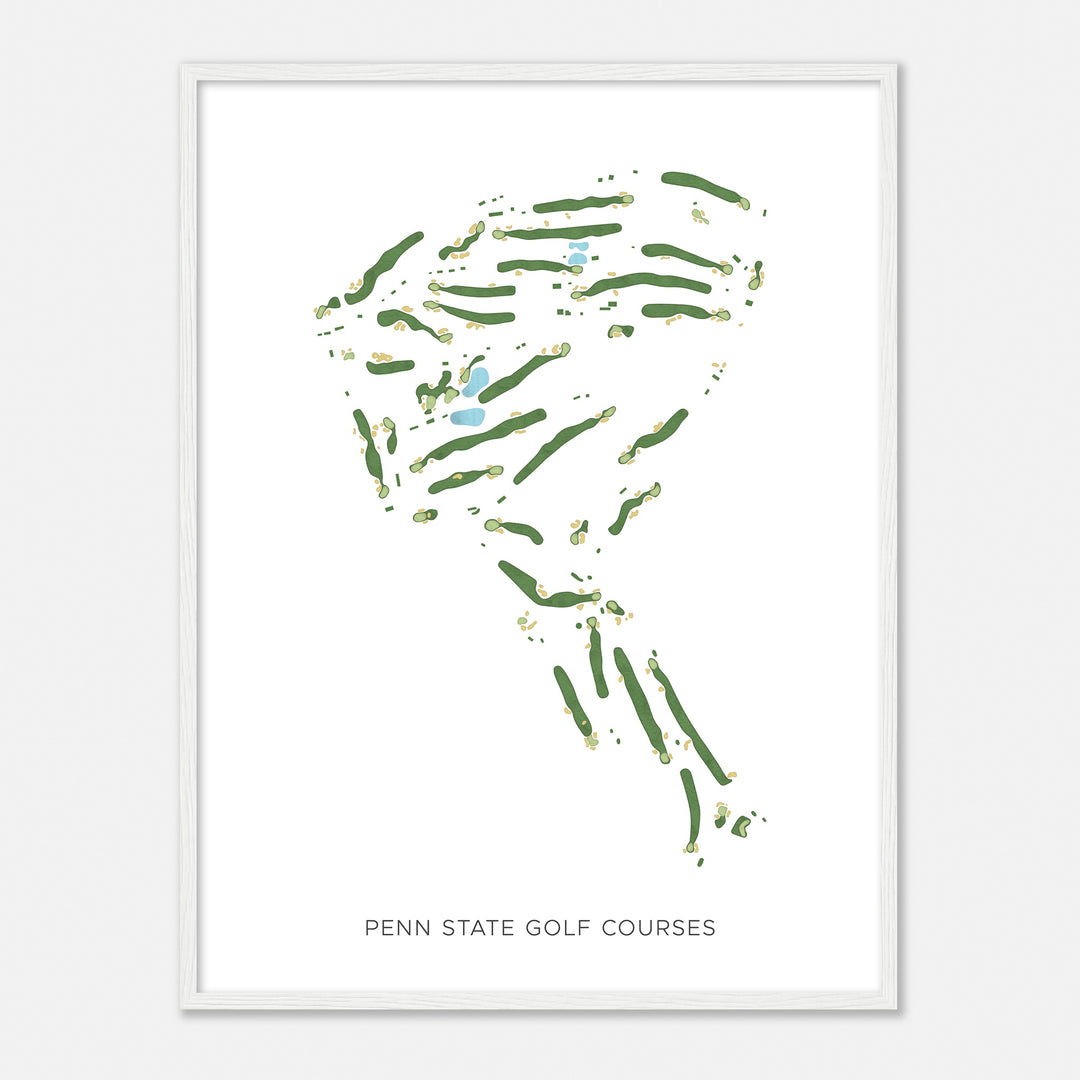 Print of Penn State Golf Courses Modern Map