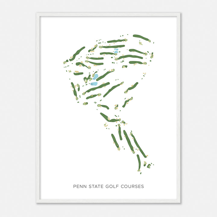 Print of Penn State Golf Courses Modern Map