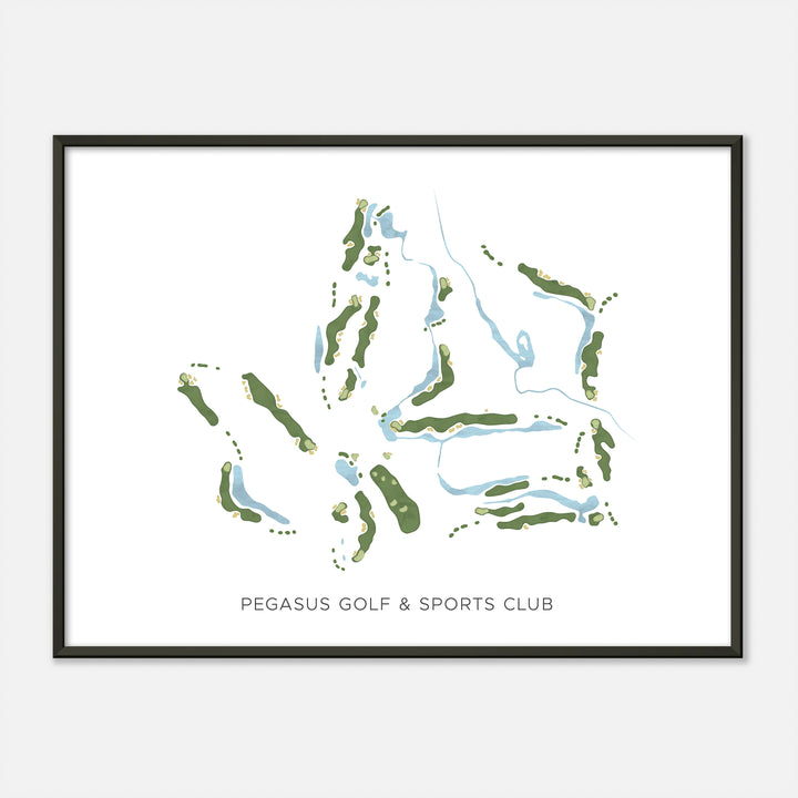 Print of Pegasus Golf & Sports Club Modern Map