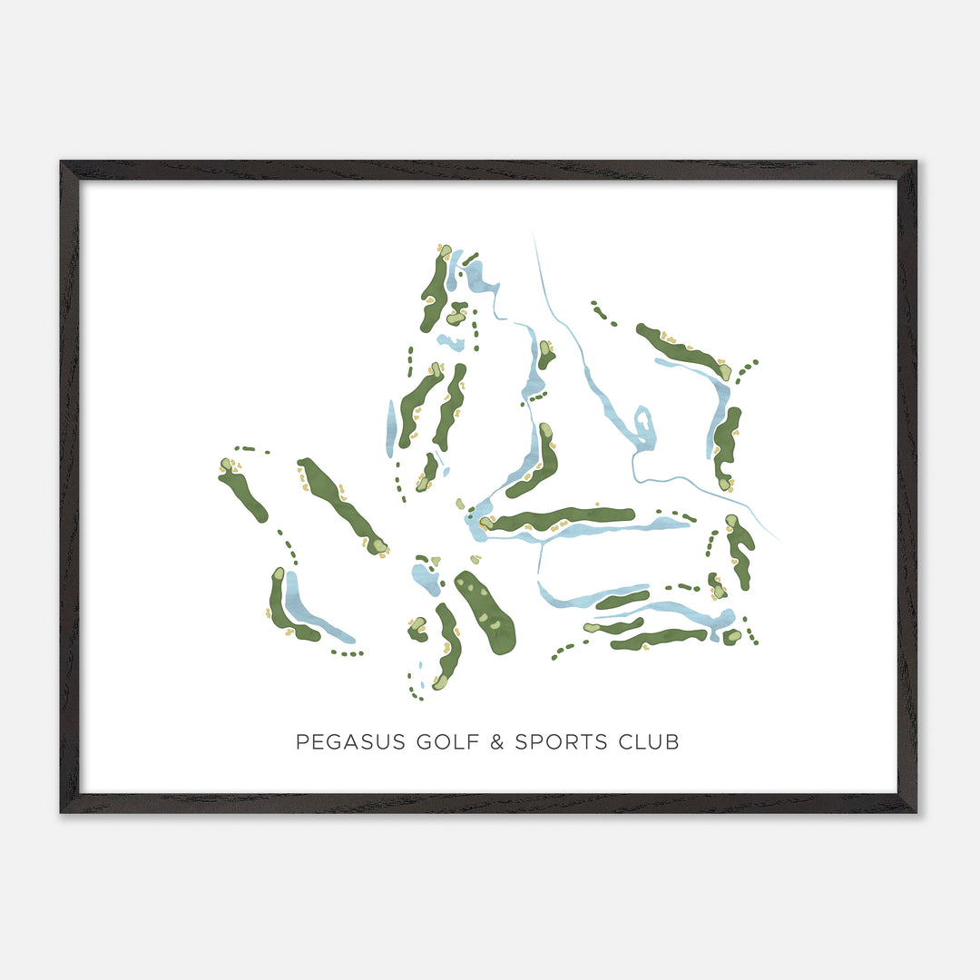 Print of Pegasus Golf & Sports Club Modern Map