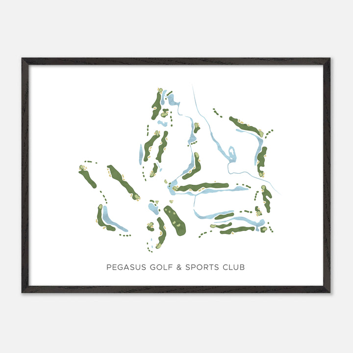 Print of Pegasus Golf & Sports Club Modern Map