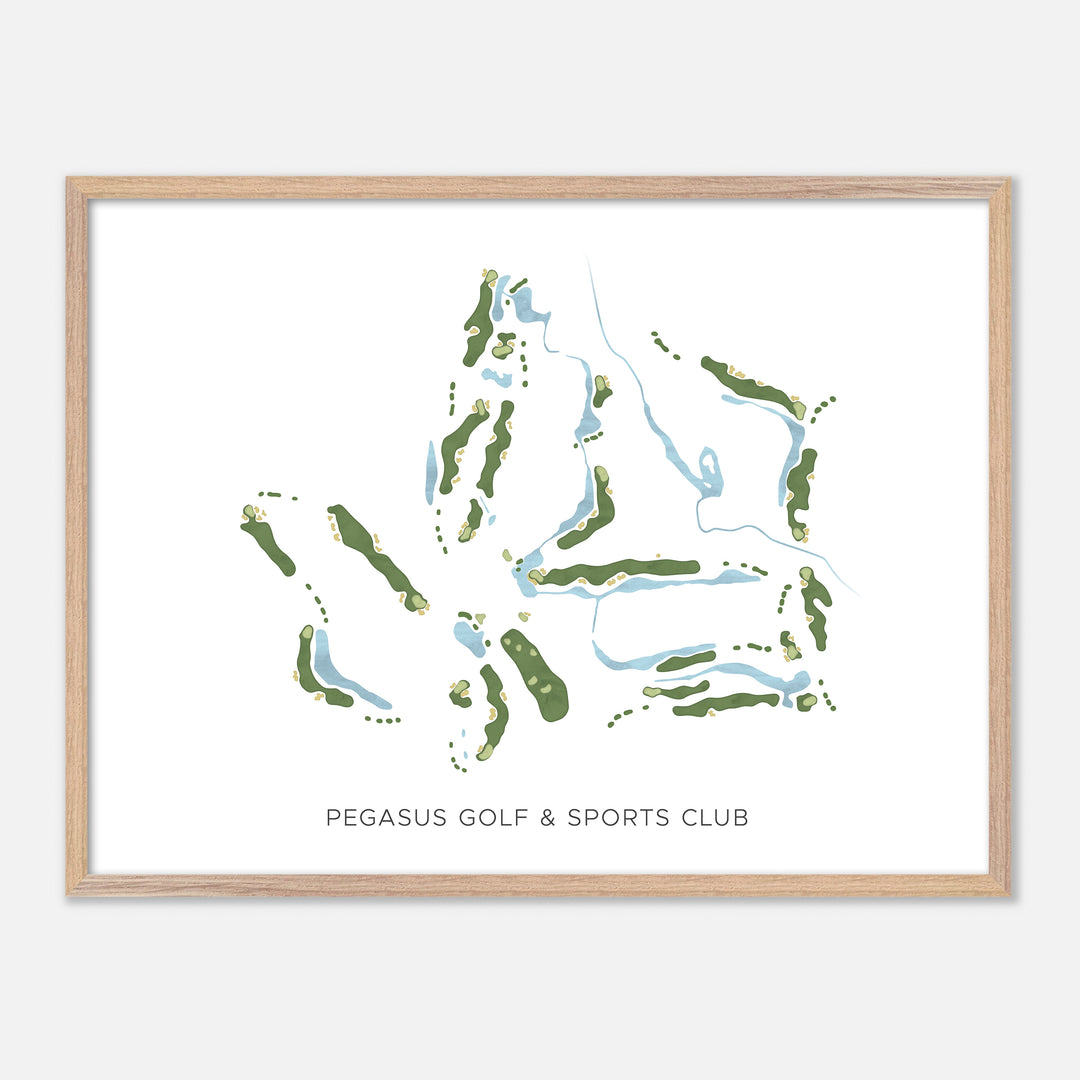 Print of Pegasus Golf & Sports Club Modern Map