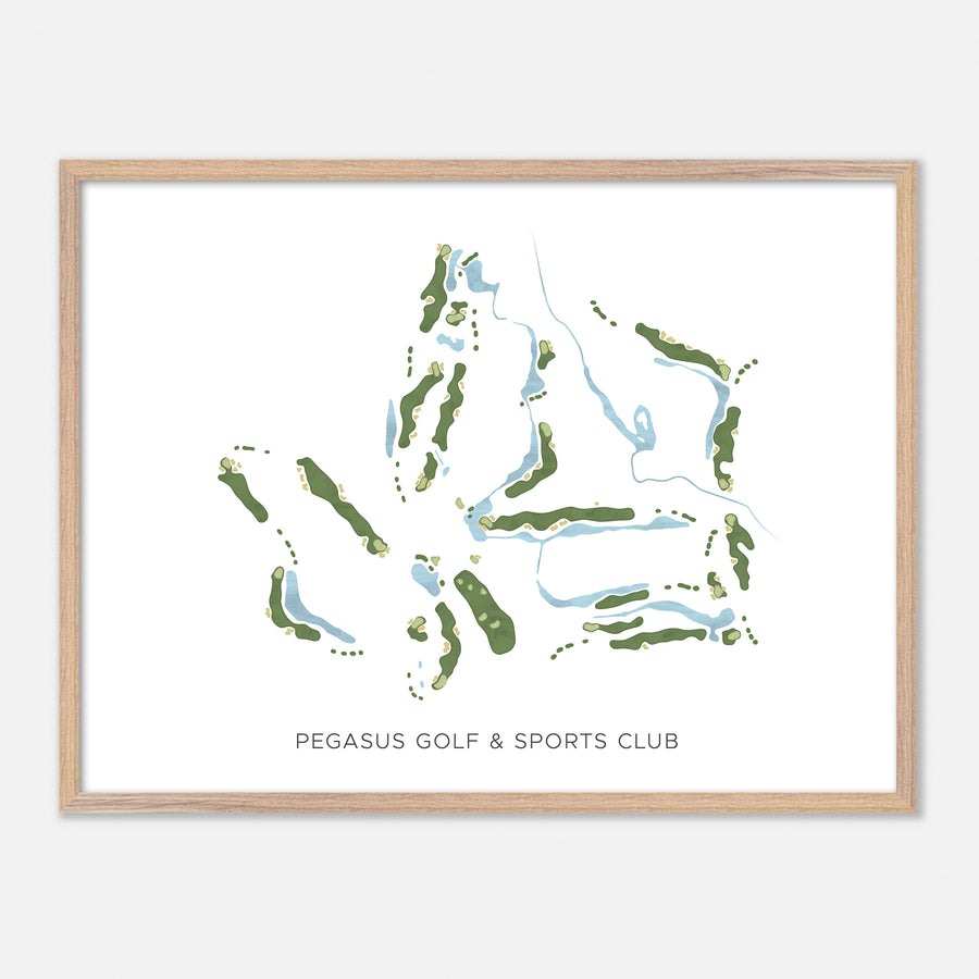 Print of Pegasus Golf & Sports Club Modern Map