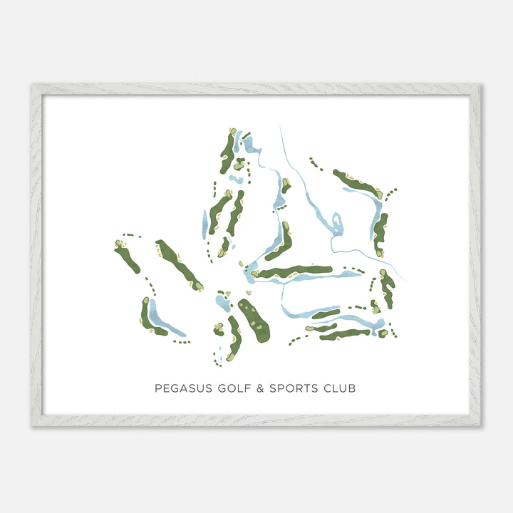 Print of Pegasus Golf & Sports Club Modern Map