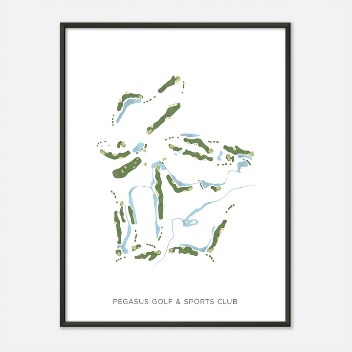 Print of Pegasus Golf & Sports Club Modern Map