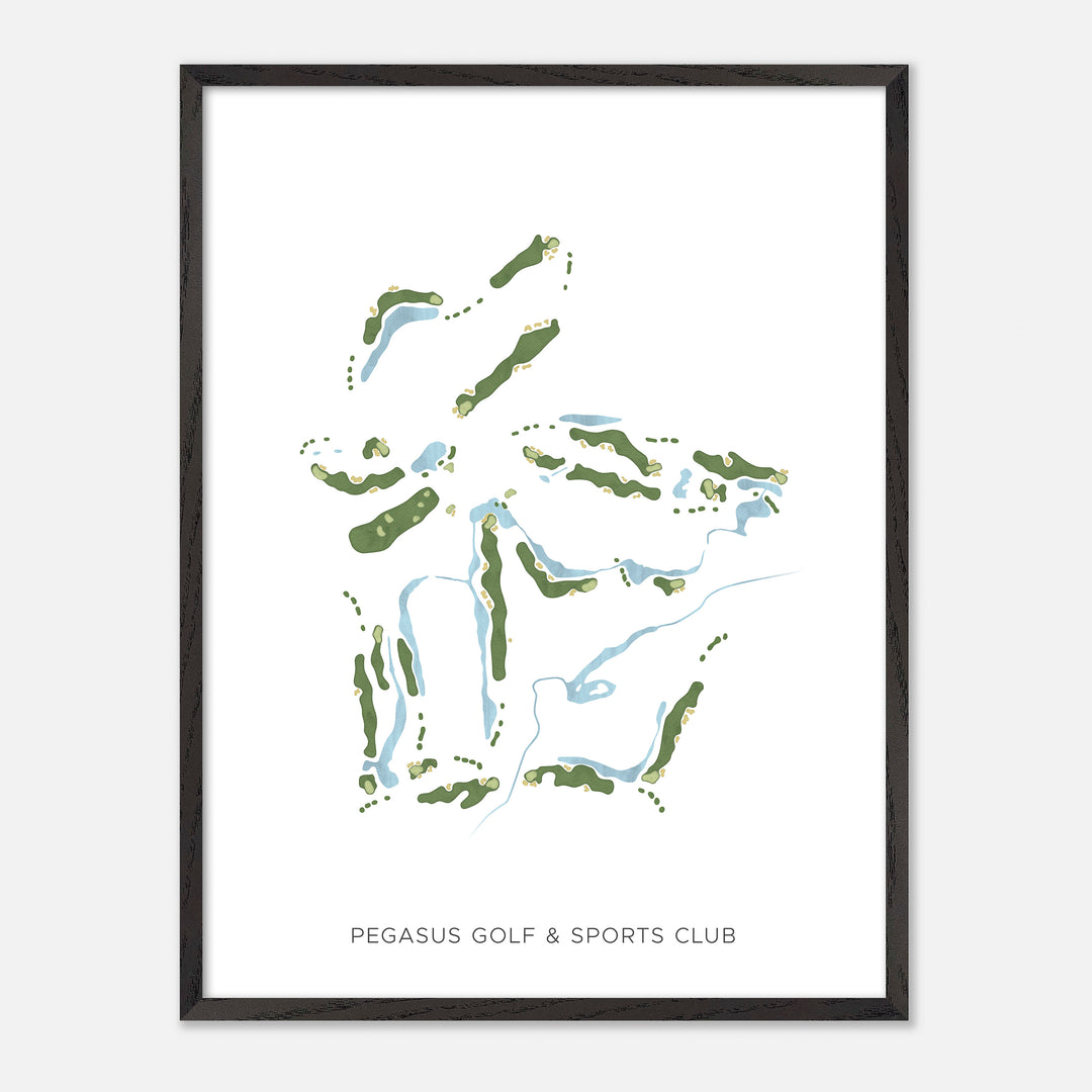 Print of Pegasus Golf & Sports Club Modern Map