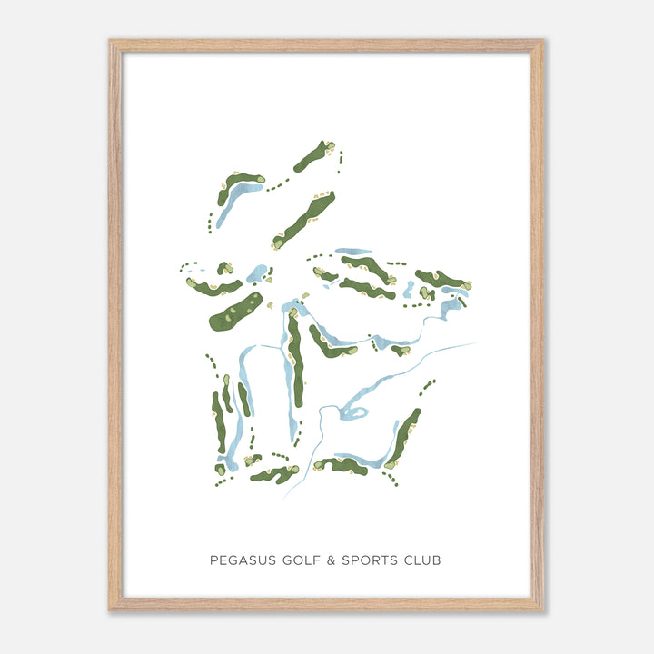Print of Pegasus Golf & Sports Club Modern Map