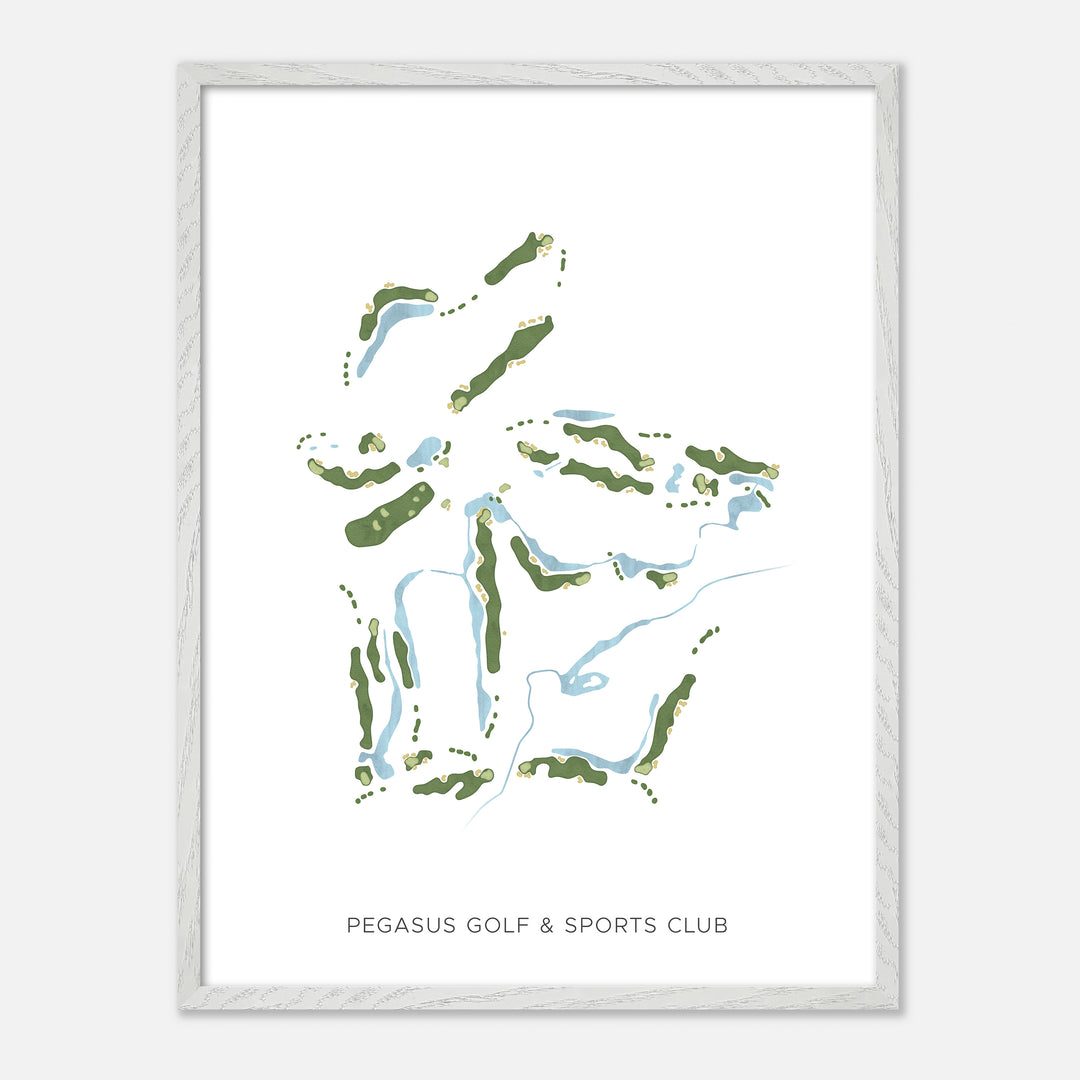 Print of Pegasus Golf & Sports Club Modern Map