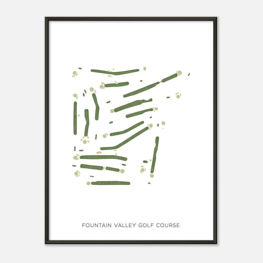 Print of Fountain Valley Golf Course Modern Map