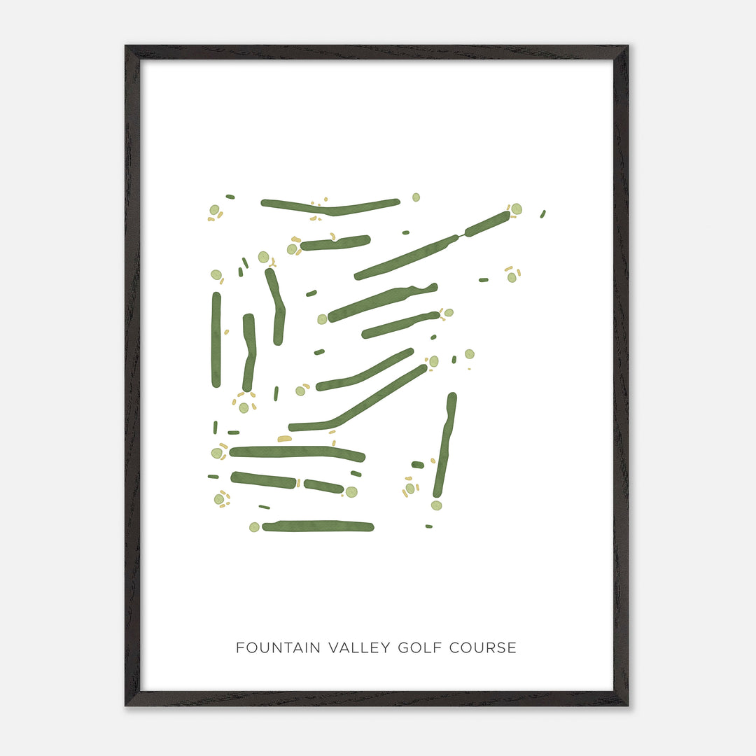 Print of Fountain Valley Golf Course Modern Map
