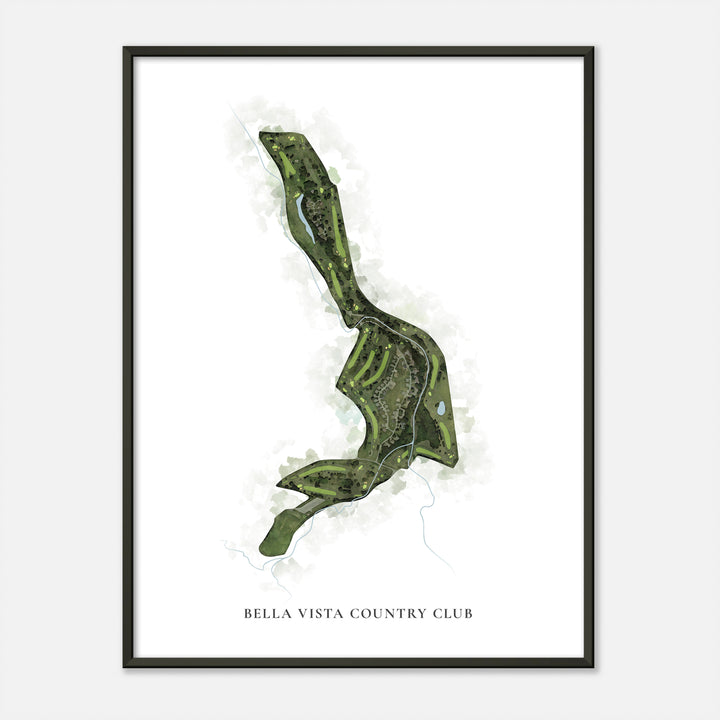 Print of Bella Vista Country Club Classic Map