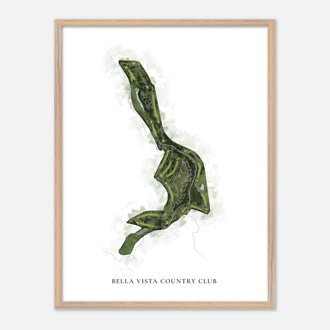 Print of Bella Vista Country Club Classic Map