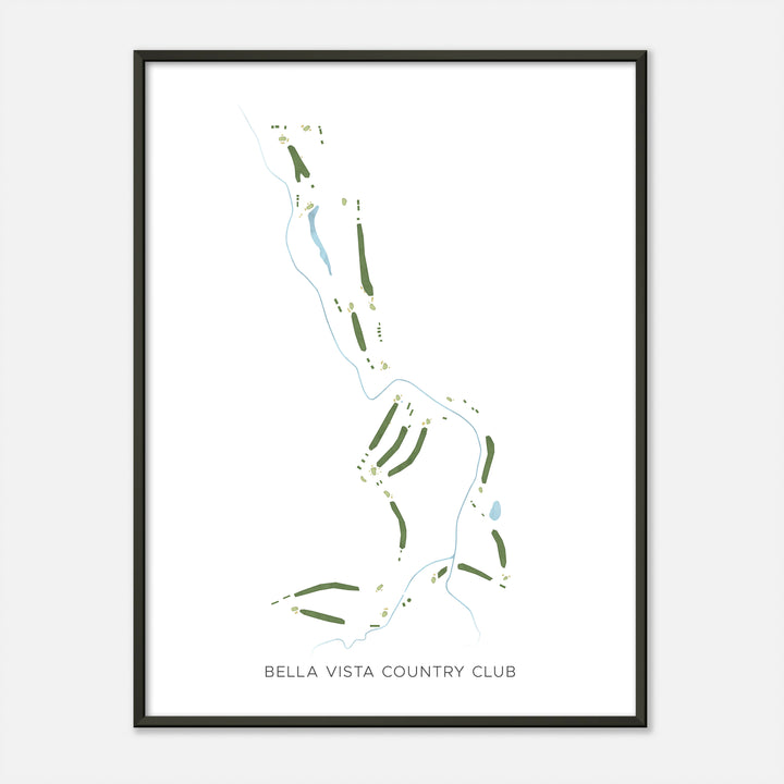 Print of Bella Vista Country Club Modern Map
