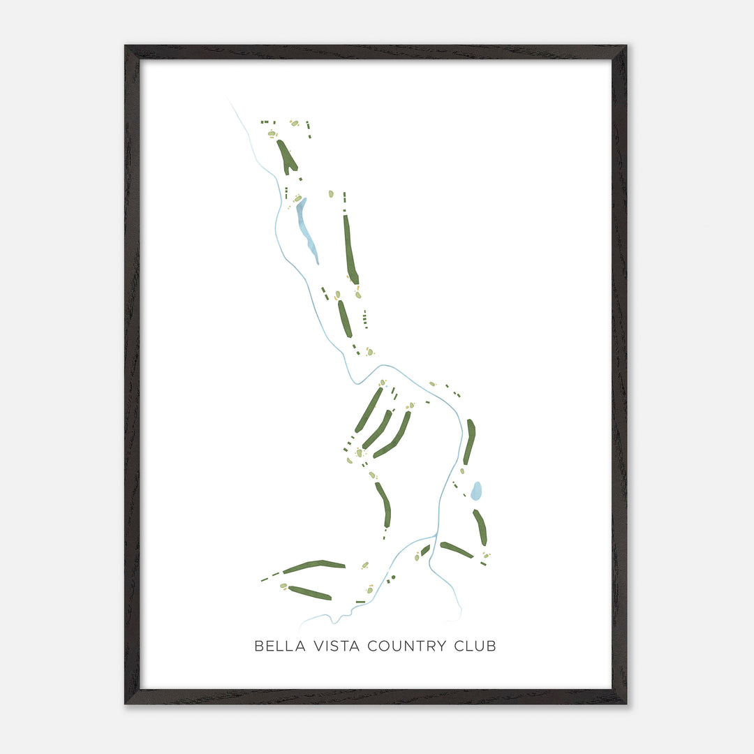 Print of Bella Vista Country Club Modern Map
