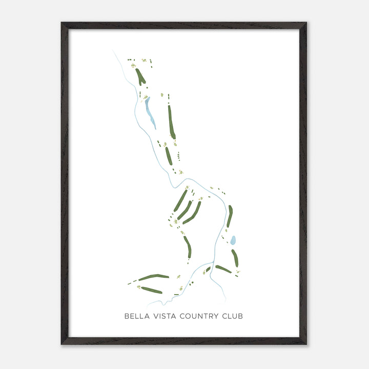 Print of Bella Vista Country Club Modern Map