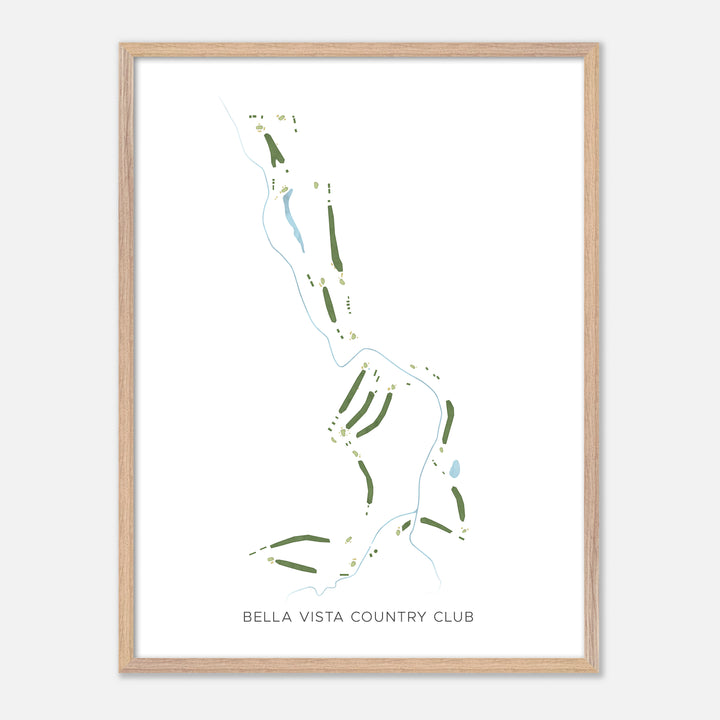 Print of Bella Vista Country Club Modern Map