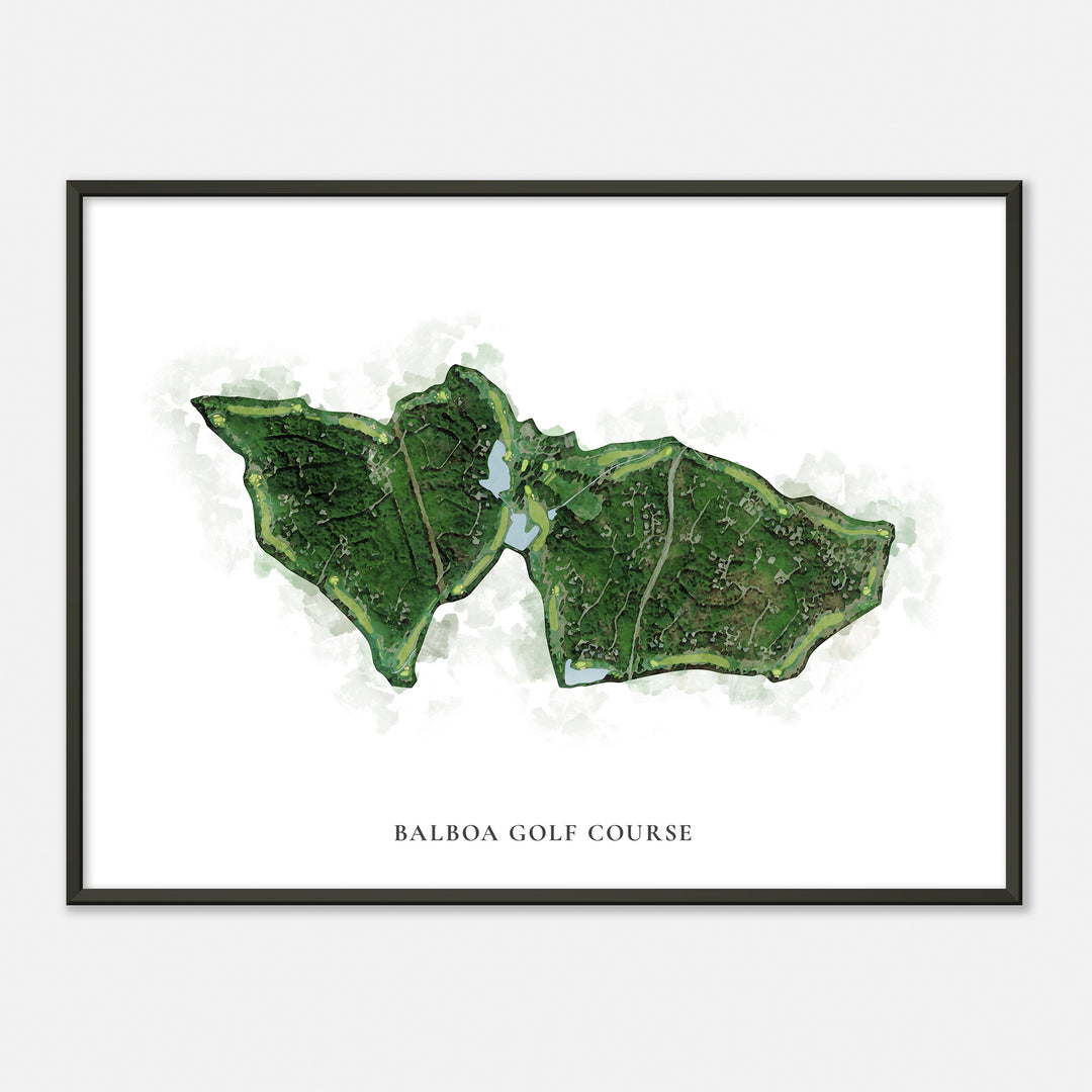 Print of Balboa Golf Course Classic Map