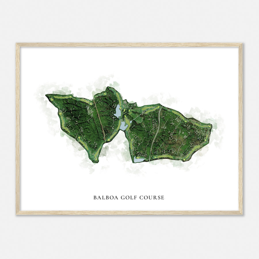 Print of Balboa Golf Course Classic Map