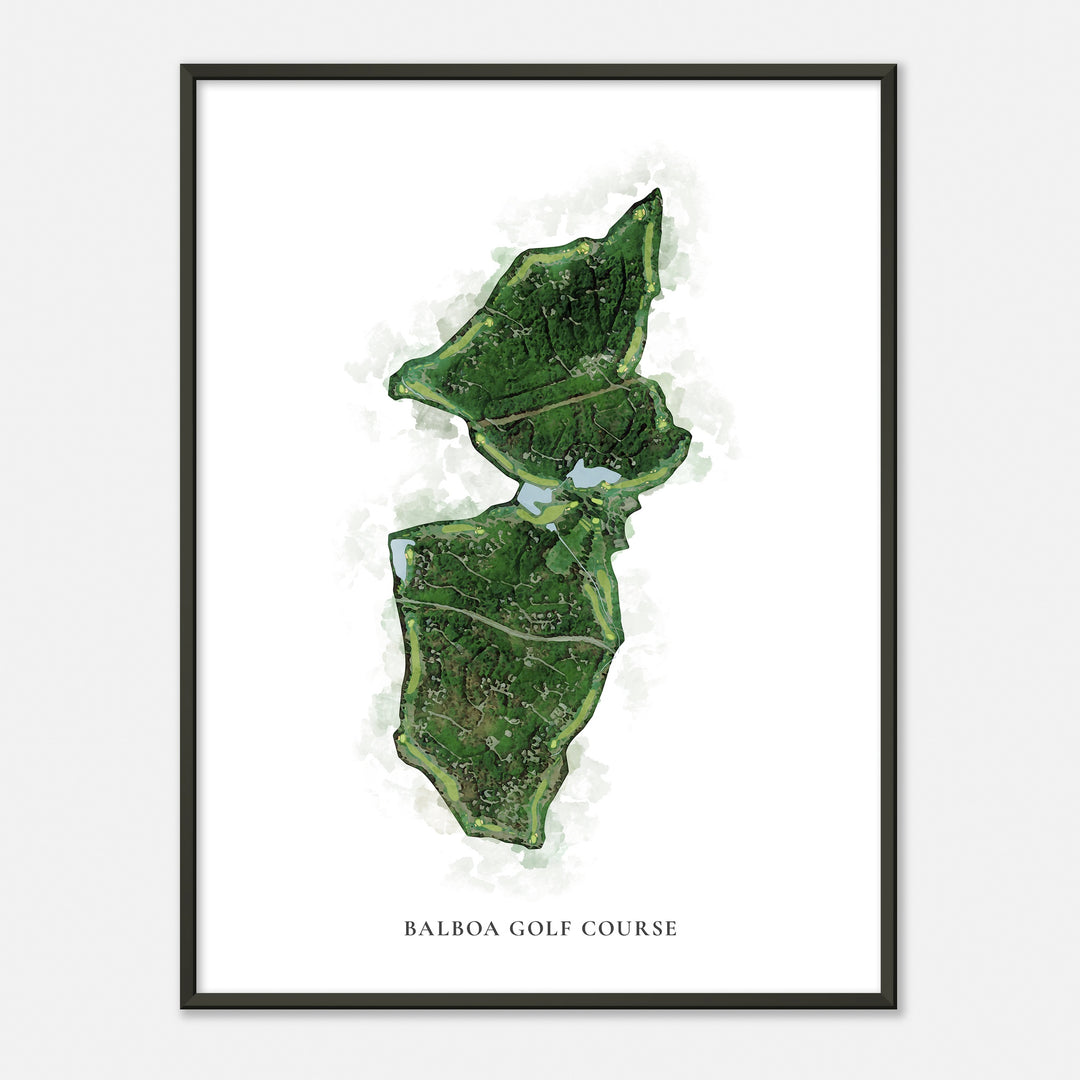 Print of Balboa Golf Course Classic Map