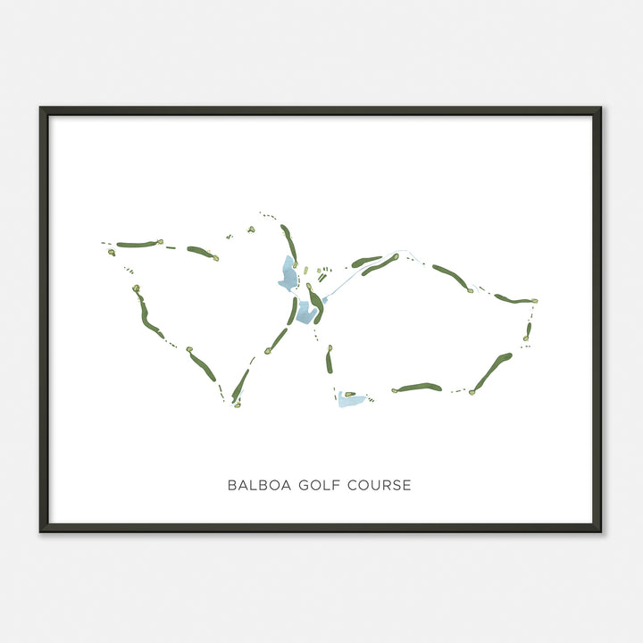 Print of Balboa Golf Course Modern Map