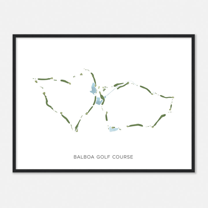 Print of Balboa Golf Course Modern Map