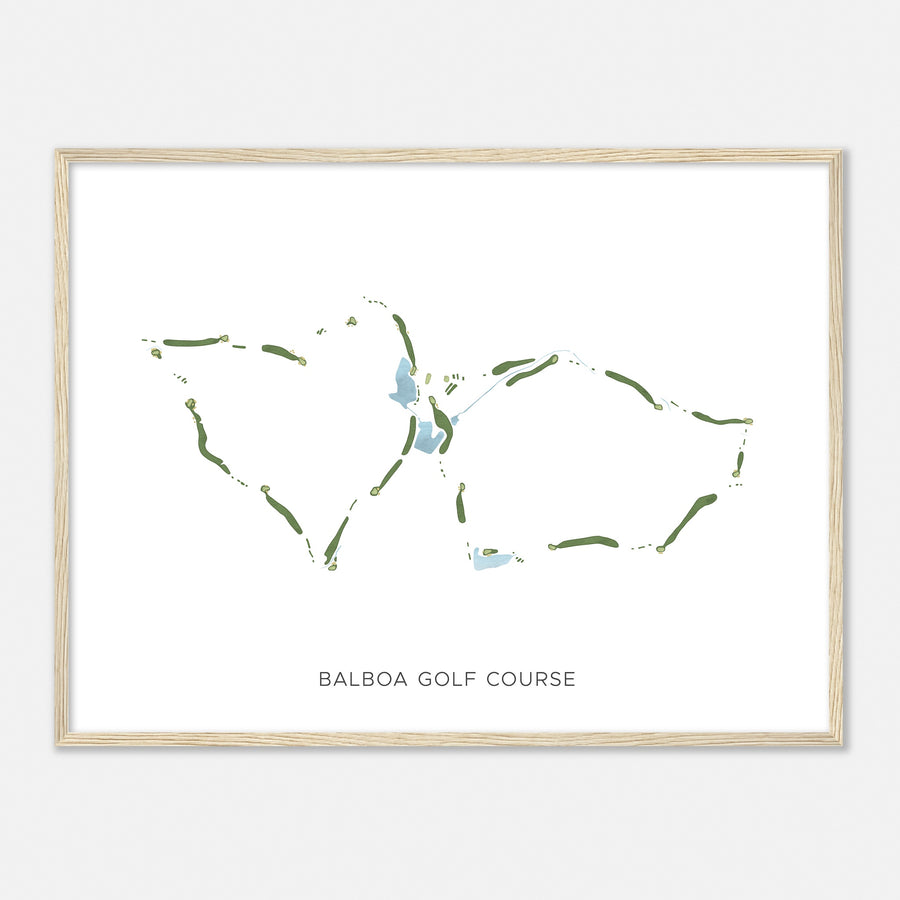 Print of Balboa Golf Course Modern Map