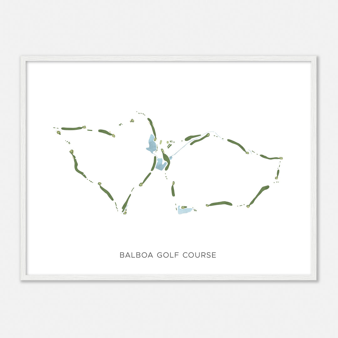 Print of Balboa Golf Course Modern Map