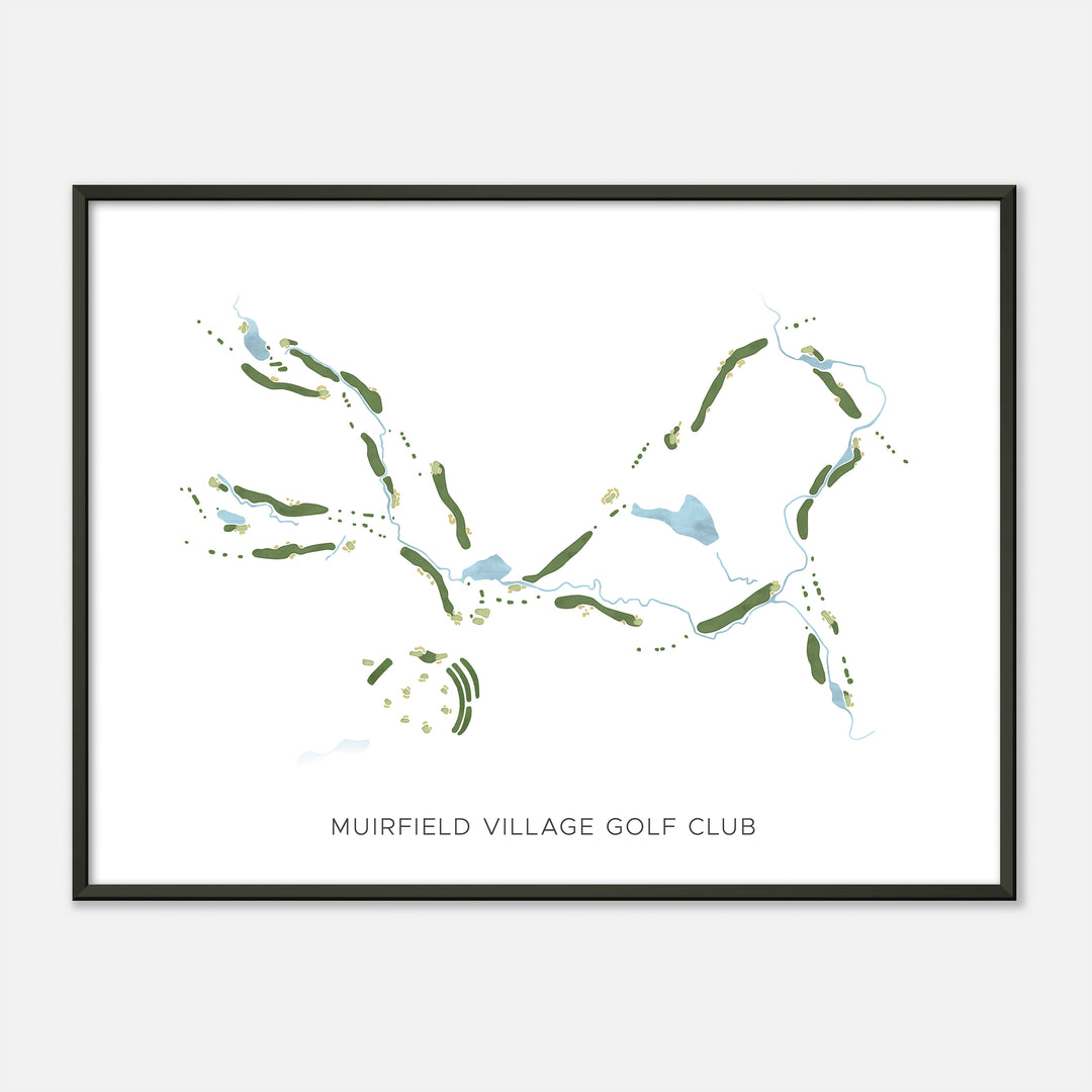Print of Muirfield Village Golf Club Modern Map