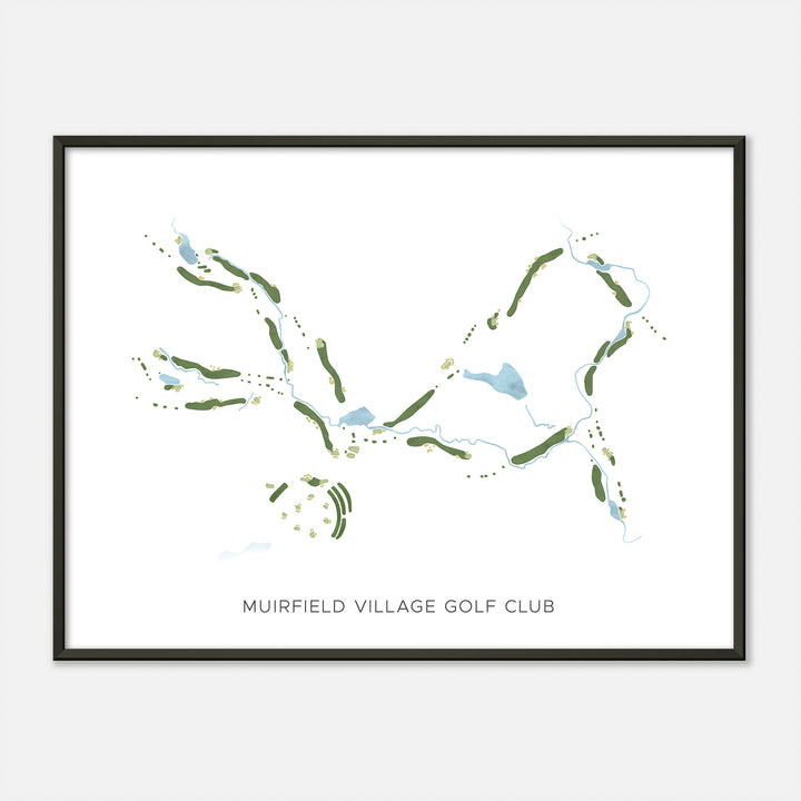 Print of Muirfield Village Golf Club Modern Map