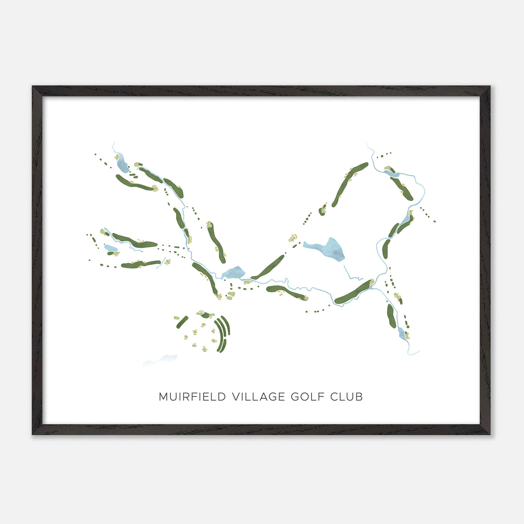 Print of Muirfield Village Golf Club Modern Map
