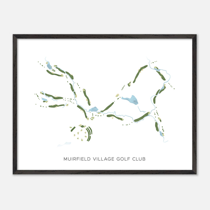 Print of Muirfield Village Golf Club Modern Map