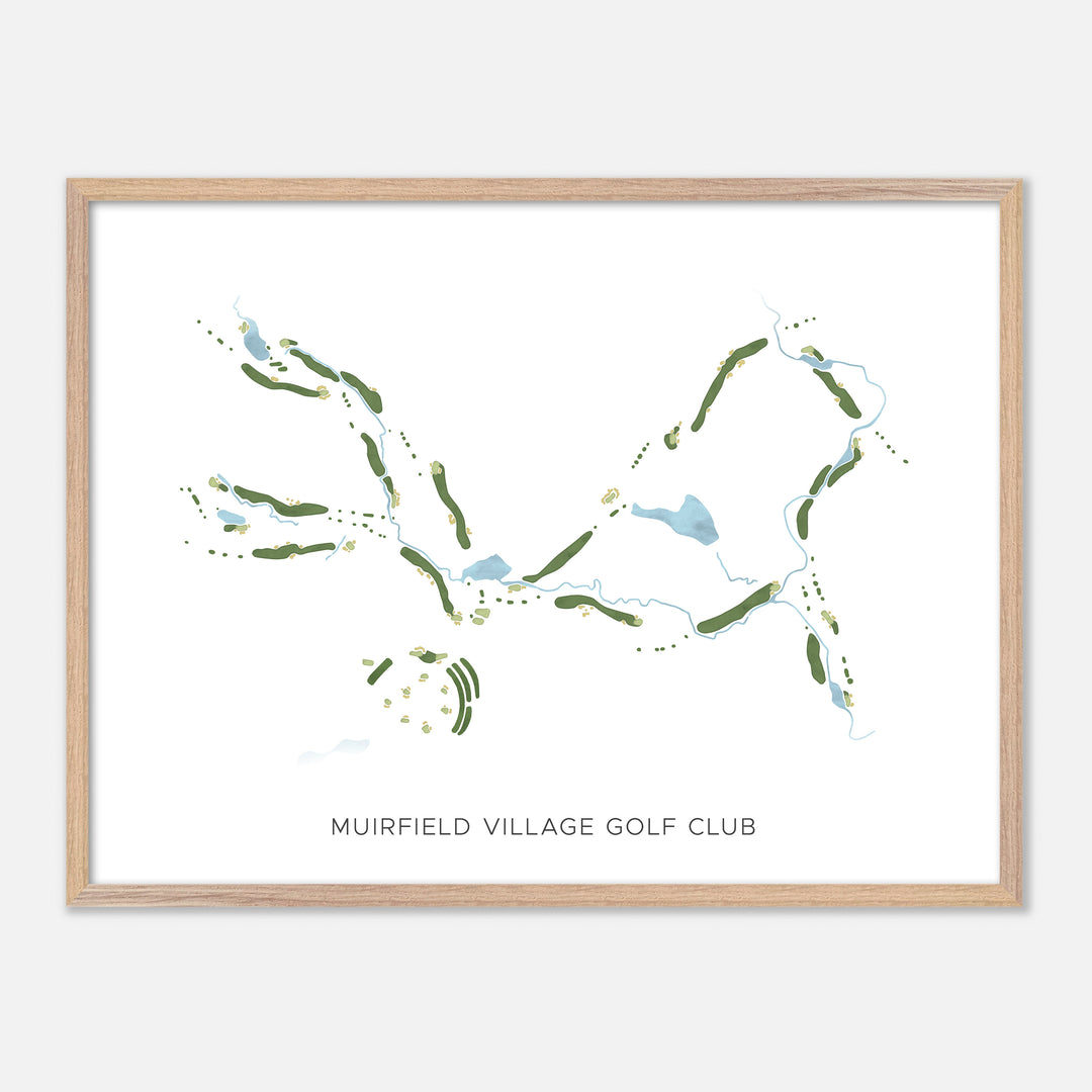 Print of Muirfield Village Golf Club Modern Map