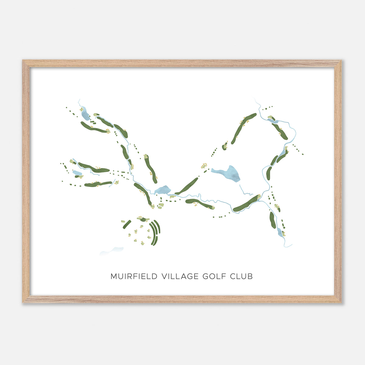 Print of Muirfield Village Golf Club Modern Map