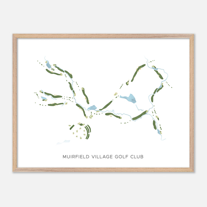Print of Muirfield Village Golf Club Modern Map