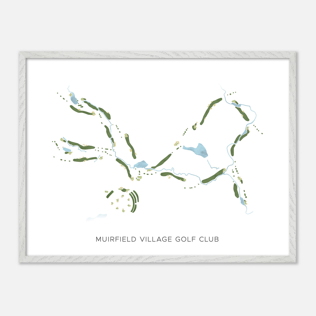 Print of Muirfield Village Golf Club Modern Map