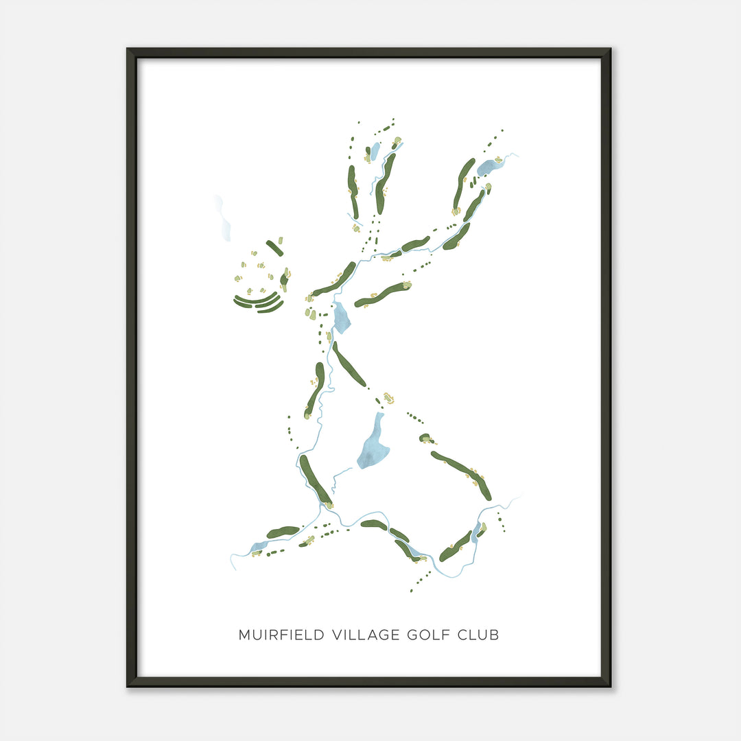 Print of Muirfield Village Golf Club Modern Map