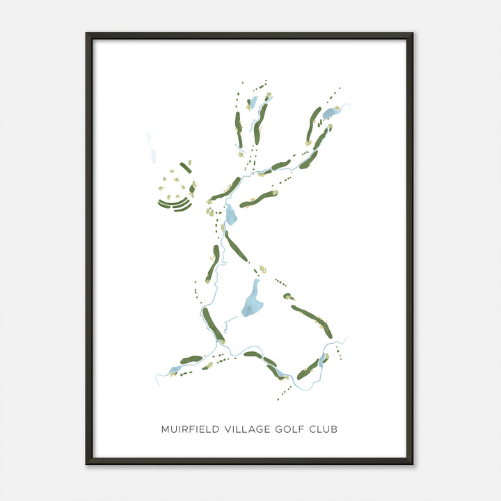 Print of Muirfield Village Golf Club Modern Map