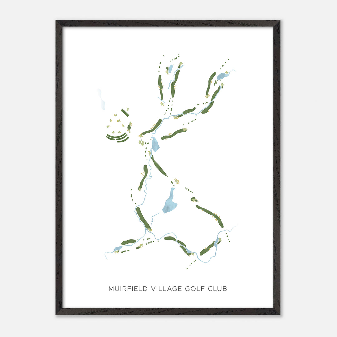Print of Muirfield Village Golf Club Modern Map