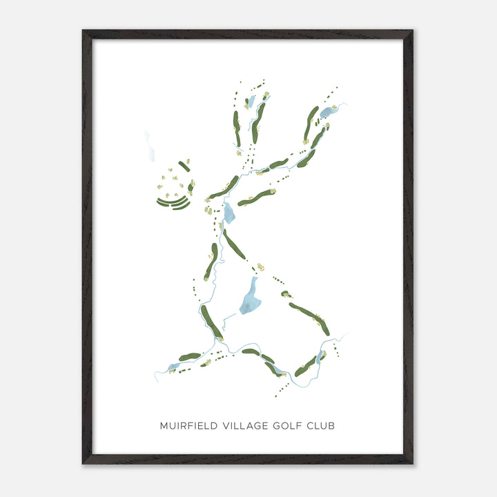 Print of Muirfield Village Golf Club Modern Map
