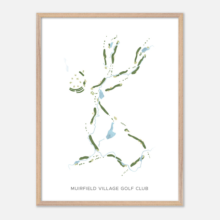 Print of Muirfield Village Golf Club Modern Map